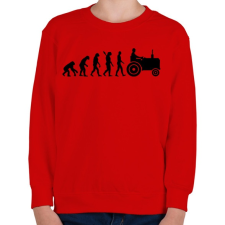 PRINTFASHION Traktor evolúció - Gyerek pulóver - Piros gyerek pulóver, kardigán