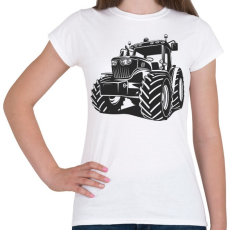 PRINTFASHION Traktor - Fekete-fehér - Női póló - Fehér