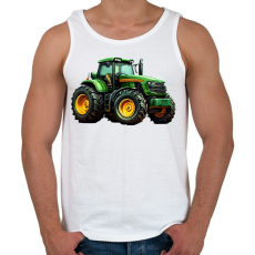 PRINTFASHION Traktor  - Férfi atléta - Fehér