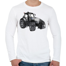 PRINTFASHION traktor - Férfi hosszú ujjú póló - Fehér férfi póló