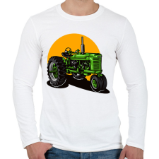 PRINTFASHION traktor - Férfi hosszú ujjú póló - Fehér férfi póló