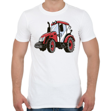 PRINTFASHION Traktor - Férfi póló - Fehér férfi póló
