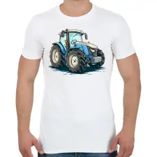 PRINTFASHION Traktor  - Férfi póló - Fehér férfi póló