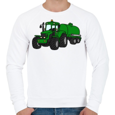 PRINTFASHION Traktor  - Férfi pulóver - Fehér