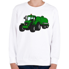 PRINTFASHION Traktor  - Gyerek pulóver - Fehér