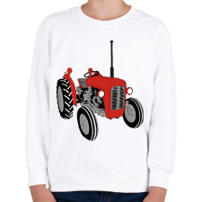 PRINTFASHION Traktor  - Gyerek pulóver - Fehér gyerek pulóver, kardigán