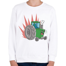 PRINTFASHION Traktor - Gyerek pulóver - Fehér gyerek pulóver, kardigán