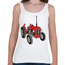 PRINTFASHION Traktor  - Női atléta - Fehér női trikó