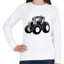 PRINTFASHION traktor - Női pulóver - Fehér női pulóver, kardigán