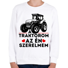 PRINTFASHION Traktor szerelem - Gyerek pulóver - Fehér gyerek pulóver, kardigán