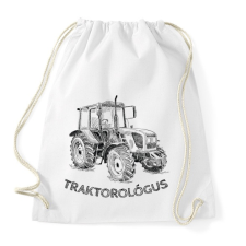 PRINTFASHION Traktorológus - Sportzsák, Tornazsák - Fehér tornazsák