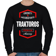 PRINTFASHION Traktoron prémium minőség - Férfi pulóver - Fekete férfi pulóver, kardigán