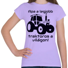 PRINTFASHION Traktoros Apa - Női póló - Viola