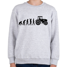 PRINTFASHION Traktoros evolúció - Gyerek pulóver - Sport szürke gyerek pulóver, kardigán