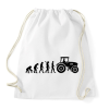 PRINTFASHION Traktoros evolúció - Sportzsák, Tornazsák - Fehér