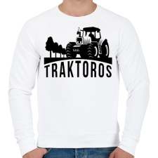 PRINTFASHION Traktoros - Férfi pulóver - Fehér férfi pulóver, kardigán