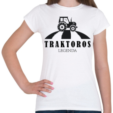 PRINTFASHION Traktoros legenda - Női póló - Fehér