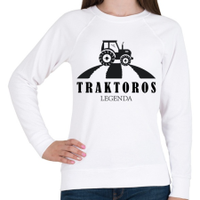 PRINTFASHION Traktoros legenda - Női pulóver - Fehér női pulóver, kardigán