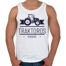PRINTFASHION Traktoros mester - Férfi atléta - Fehér atléta, trikó