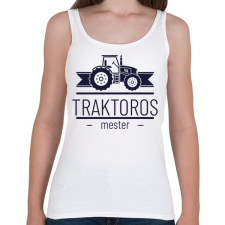 PRINTFASHION Traktoros mester - Női atléta - Fehér női trikó