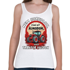 PRINTFASHION Traktoros minta - Női atléta - Fehér