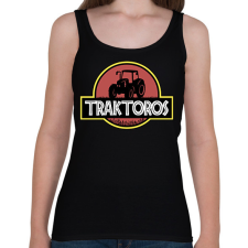 PRINTFASHION Traktoros - Női atléta - Fekete női trikó