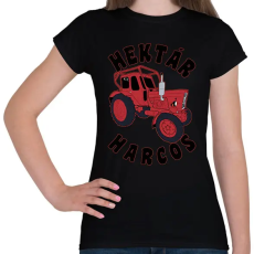 PRINTFASHION Traktoros  - Női póló - Fekete