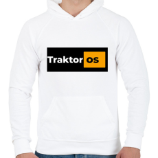 PRINTFASHION Traktoros pornhub - Férfi kapucnis pulóver - Fehér