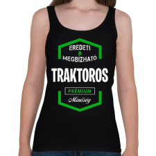PRINTFASHION Traktoros prémium minőség - Női atléta - Fekete női trikó