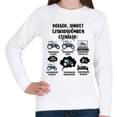 PRINTFASHION Traktoros szabadidő - Női pulóver - Fehér