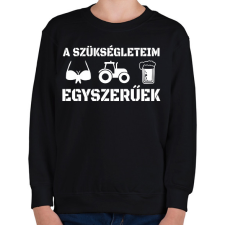 PRINTFASHION Traktoros szükségletek - Gyerek pulóver - Fekete gyerek pulóver, kardigán