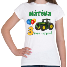PRINTFASHION Traktoros szülinap - Női póló - Fehér