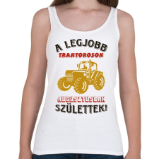PRINTFASHION Traktoros szülinapja augusztus - Női atléta - Fehér női trikó