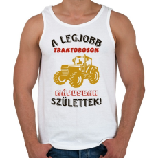 PRINTFASHION Traktoros szülinapja május - Férfi atléta - Fehér