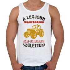 PRINTFASHION Traktoros szülinapja szeptember színes - Férfi atléta - Fehér atléta, trikó