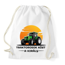 PRINTFASHION Traktorosok közt a király - Sportzsák, Tornazsák - Fehér tornazsák