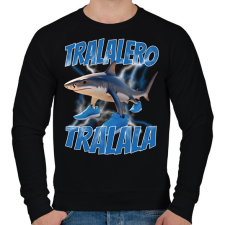 PRINTFASHION Tralalero Tralala - Férfi pulóver - Fekete férfi pulóver, kardigán