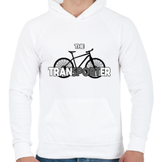 PRINTFASHION TranSPORTer - Férfi kapucnis pulóver - Fehér