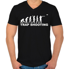 PRINTFASHION Trap lövészet - Férfi V-nyakú póló - Fekete férfi póló