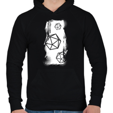 PRINTFASHION Trash polka D20 (fehér) - Férfi kapucnis pulóver - Fekete