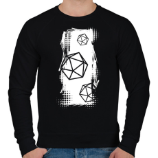 PRINTFASHION Trash polka D20 (fehér) - Férfi pulóver - Fekete