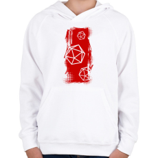 PRINTFASHION Trash polka D20 (piros) - Gyerek kapucnis pulóver - Fehér
