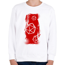 PRINTFASHION Trash polka D20 (piros) - Gyerek pulóver - Fehér