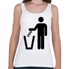 PRINTFASHION Trash you - Női atléta - Fehér női trikó