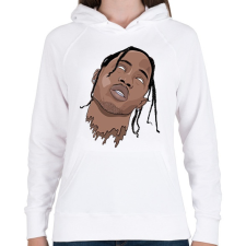 PRINTFASHION Travis Scott önkívület - Női kapucnis pulóver - Fehér női pulóver, kardigán