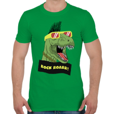 PRINTFASHION Trex rock - Férfi póló - Zöld férfi póló