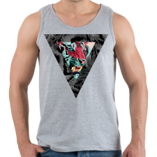 PRINTFASHION Triangle designed Lion - Férfi atléta - Sport szürke atléta, trikó