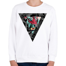 PRINTFASHION Triangle designed Lion - Gyerek pulóver - Fehér gyerek pulóver, kardigán