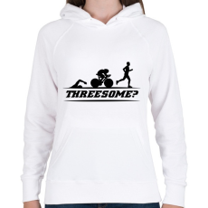 PRINTFASHION Triatlon - Női kapucnis pulóver - Fehér