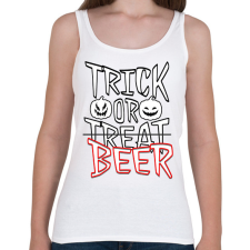 PRINTFASHION Trick or Beer - Női atléta - Fehér női trikó